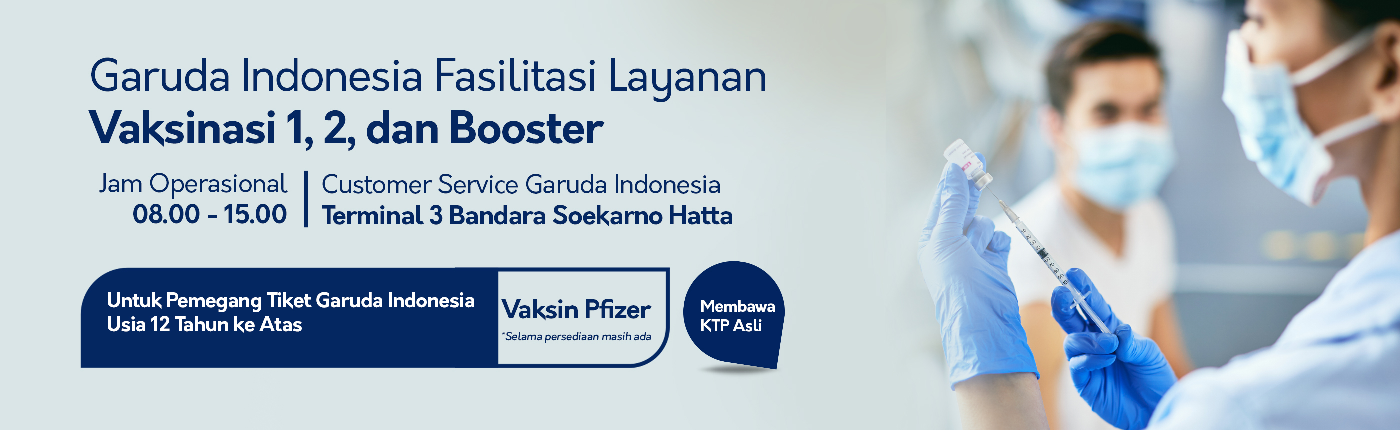 Garuda Indonesia Fasilitasi Layanan Vaksinasi 1, 2, dan Booster