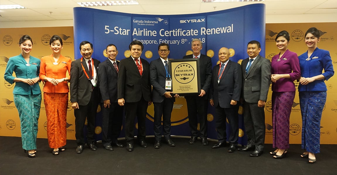 GARUDA INDONESIA SUCCESSFULLY MAINTAINS ITS 5-STAR AIRLINE RATING FROM SKYTRAX