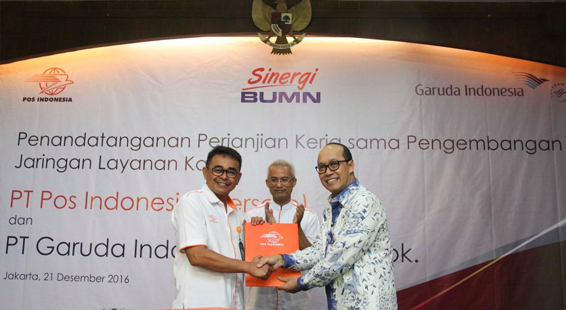 Garuda Indonesia dan Pos Indonesia Sinergi Perluas Jaringan Layanan Kargo