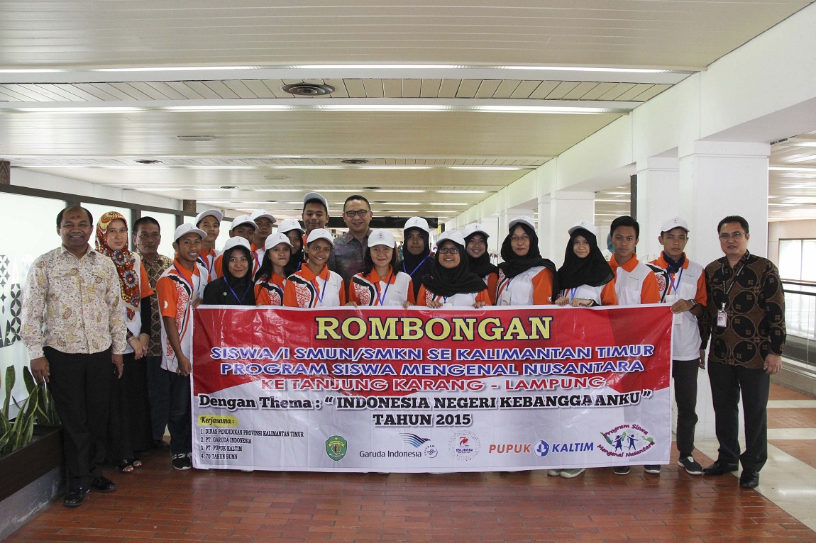 Dukungan Program "Siswa Mengenal Nusantara 2015", Garuda Indonesia Berangkatkan 17 Siswa Berprestasi dari Kalimantan Timur ke Lampung