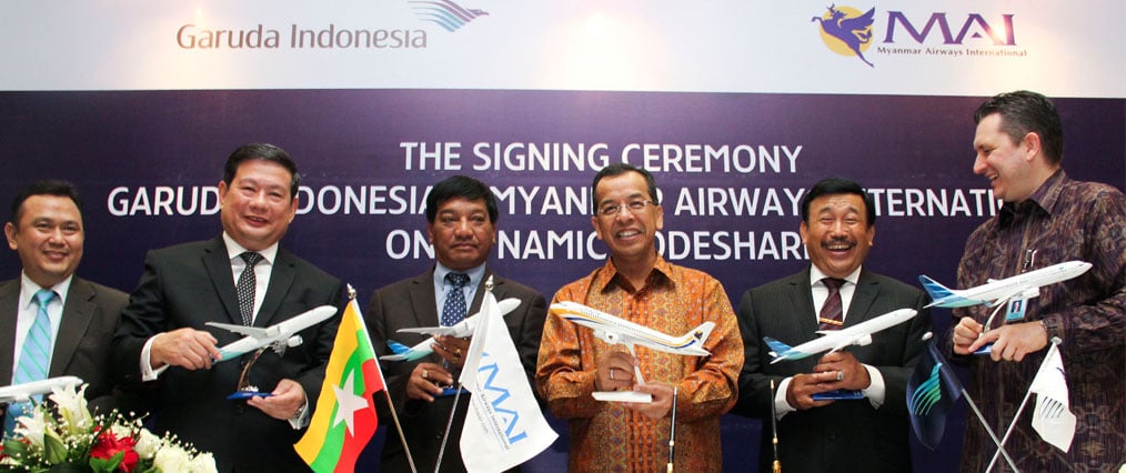 Garuda Indonesia dan Myanmar Airways International Laksanakan Kerjasama “Code Share”
